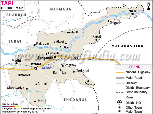 District Map ofTapi