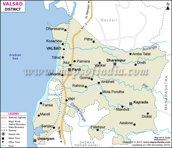 District Map of Valsad