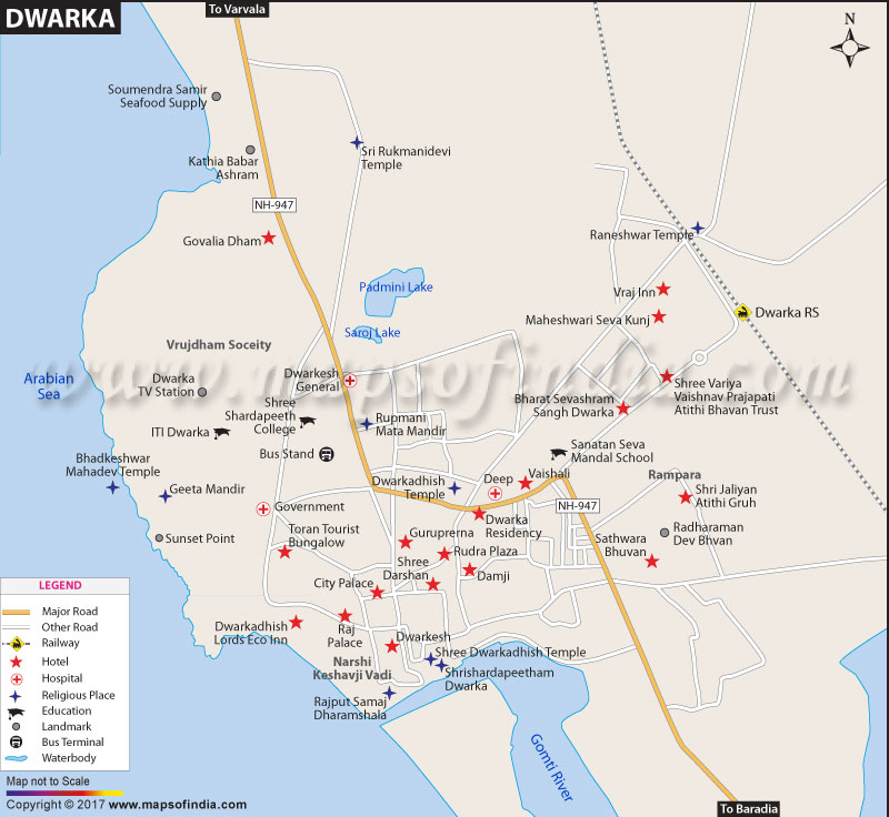 City Map of Dwarka