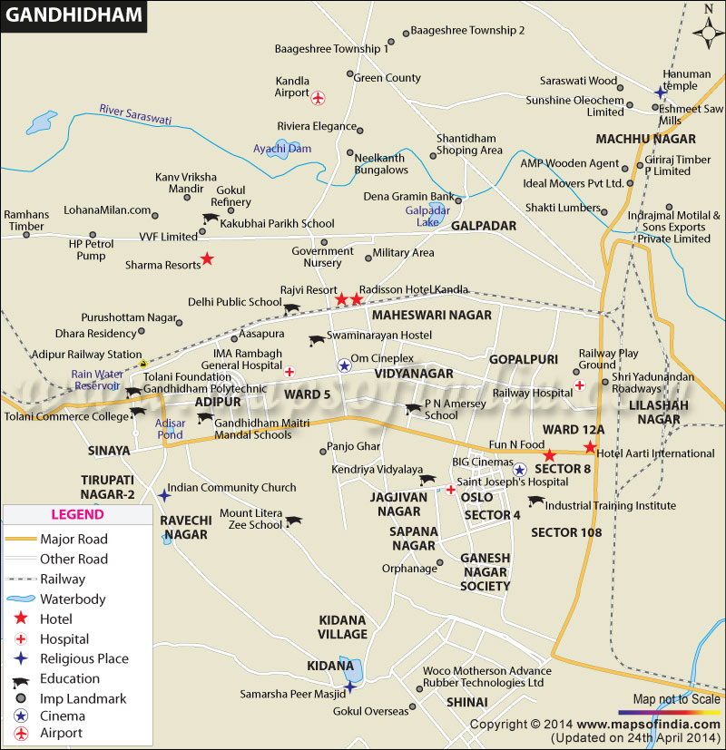 Gandhidham City Map