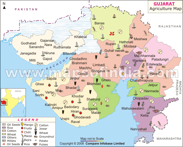 Agricultural Map of Gujarat