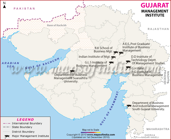 Gujarat Management Institutes Map