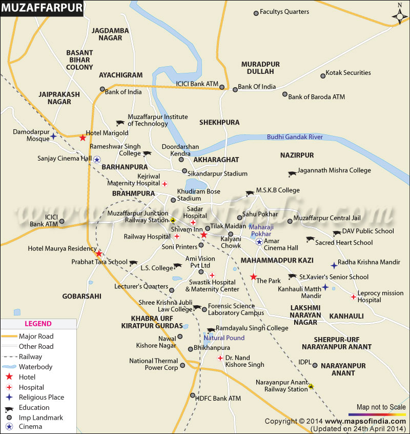 Muzaffarpur City Map