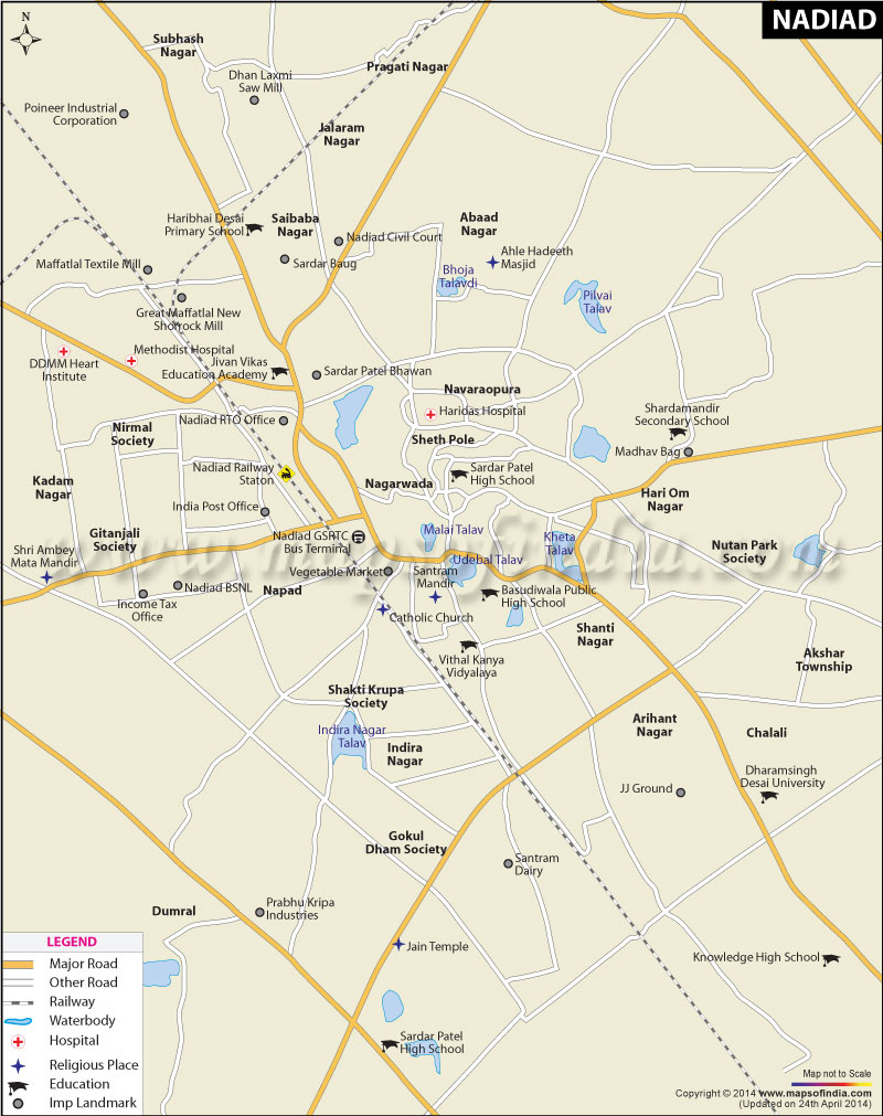 Nadiad City Map