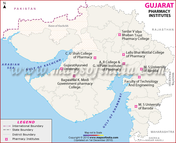 Gujarat Pharmacy Institutes Map