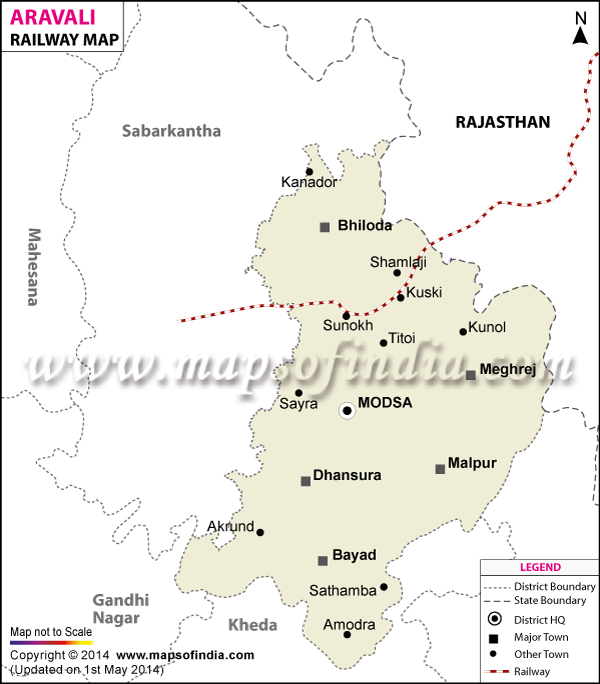 Aravali Railway Map