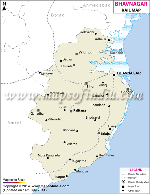 Bhavnagar Railway Map