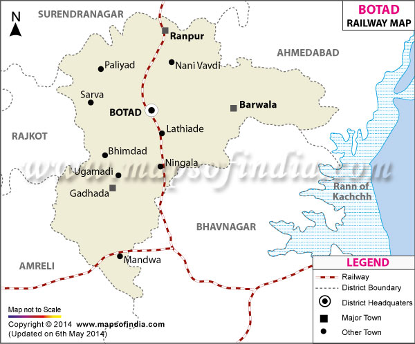 Botad  Railway Map