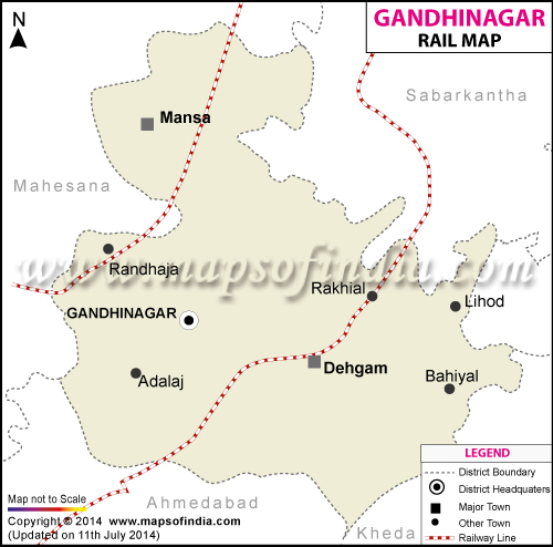Gandhi Nagar Railway Map