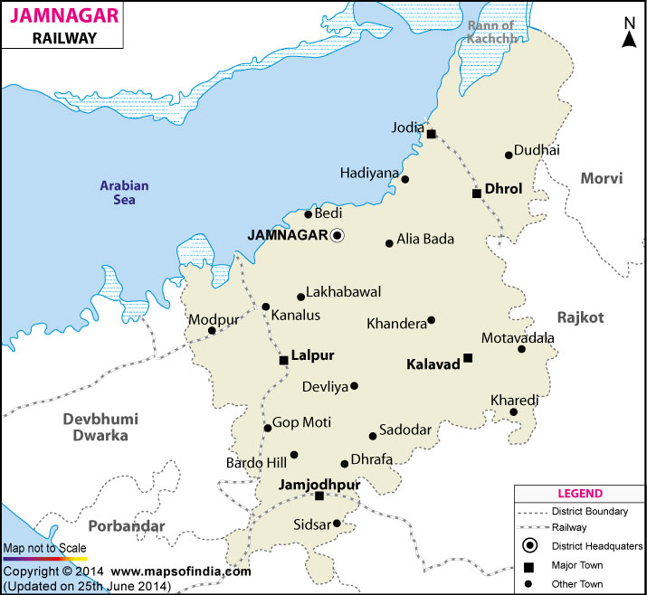 Jamnagar Railway Map