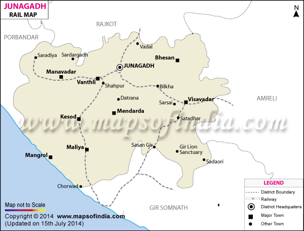 Junagadh Railway Map