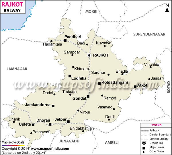 Rajkot Railway Map