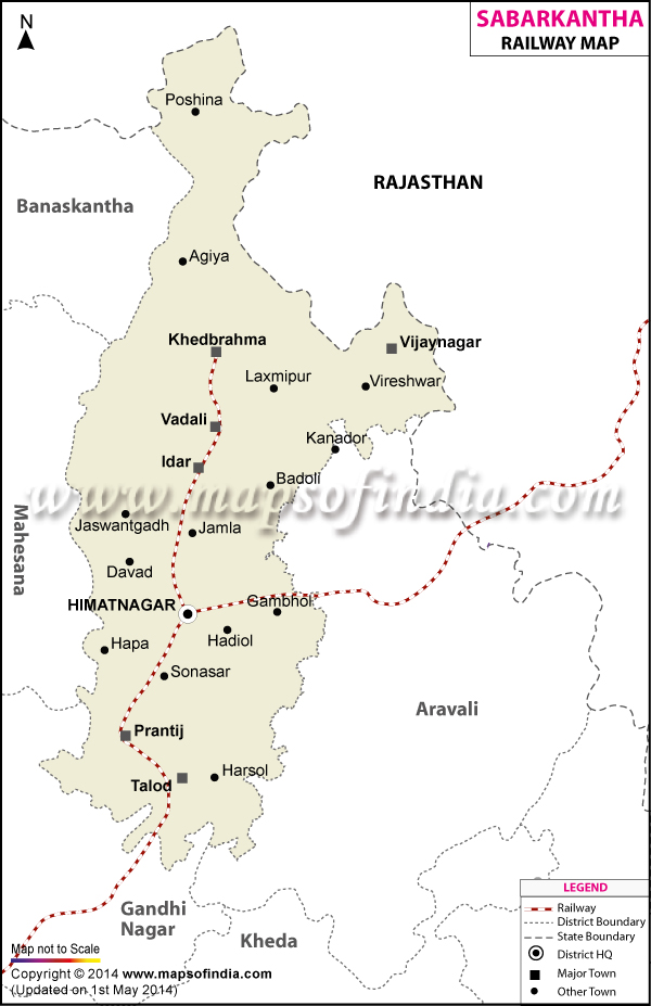 Sabar Kantha Railway Map