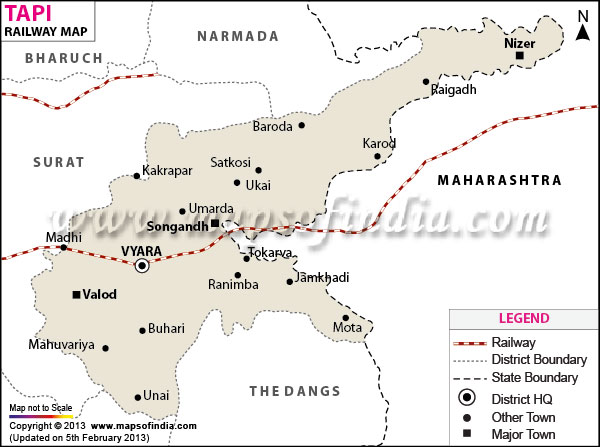 Tapi Railway Map