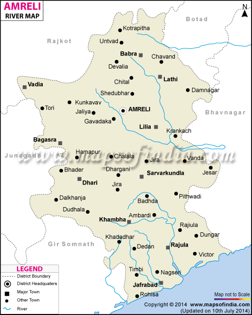 Amreli River Map