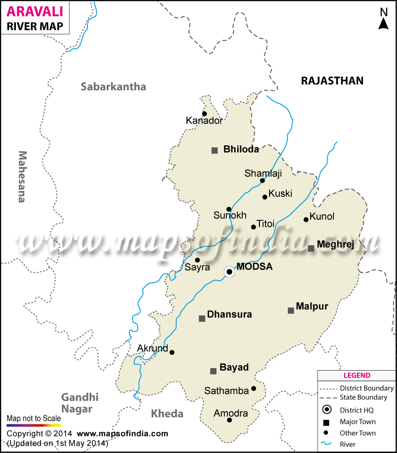 Aravali River Map