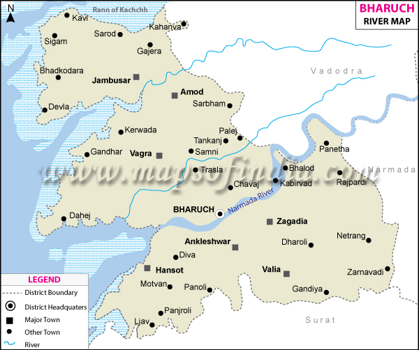 Bharuch River Map