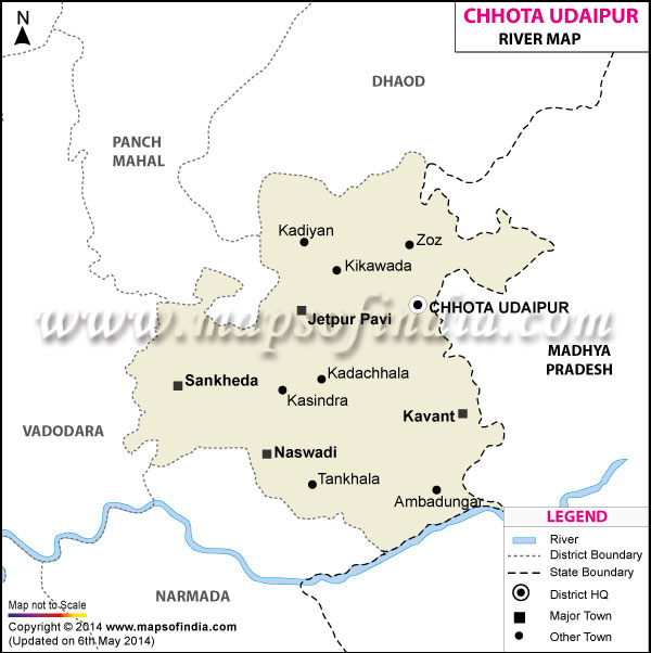 Chhota Udaipur River Map