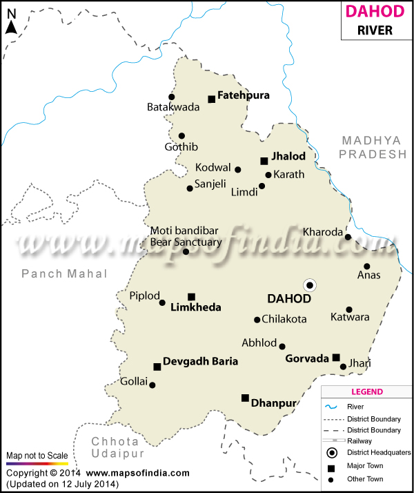 Dohad River Map