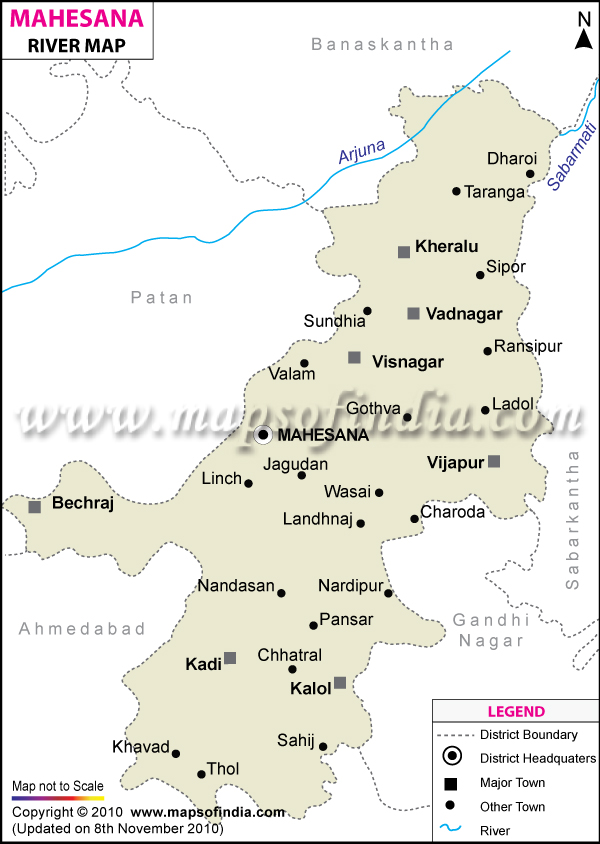 Mehsana River Map