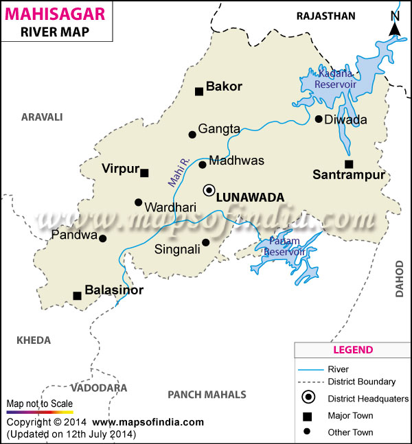Mahisagar River Map