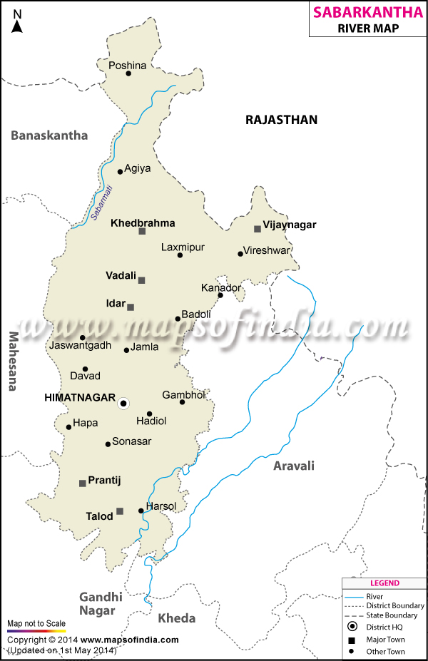 Sabarkantha River Map