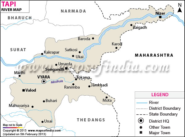 Tapi River Map