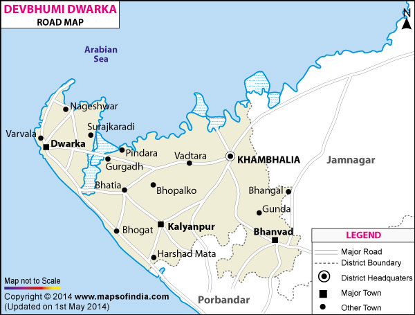 Devbhoomi Dwarka Road Map