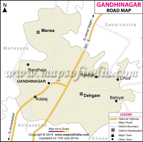 Gandhi Nagar Road Map