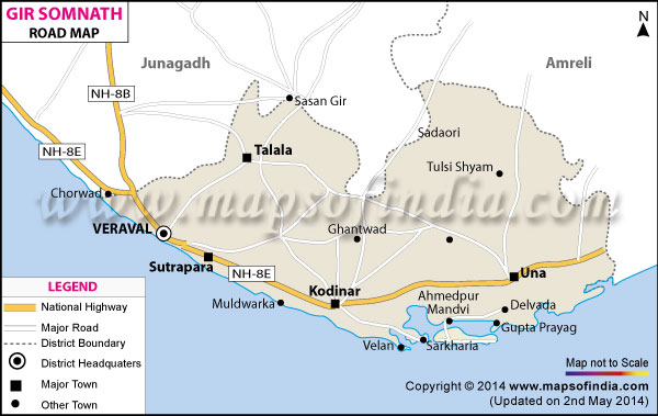 Gir Somnath Road Map