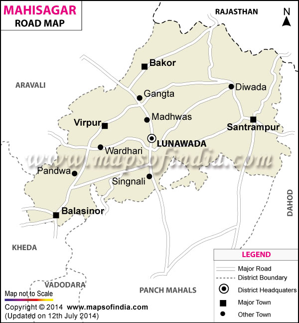Mahisagar Road Map