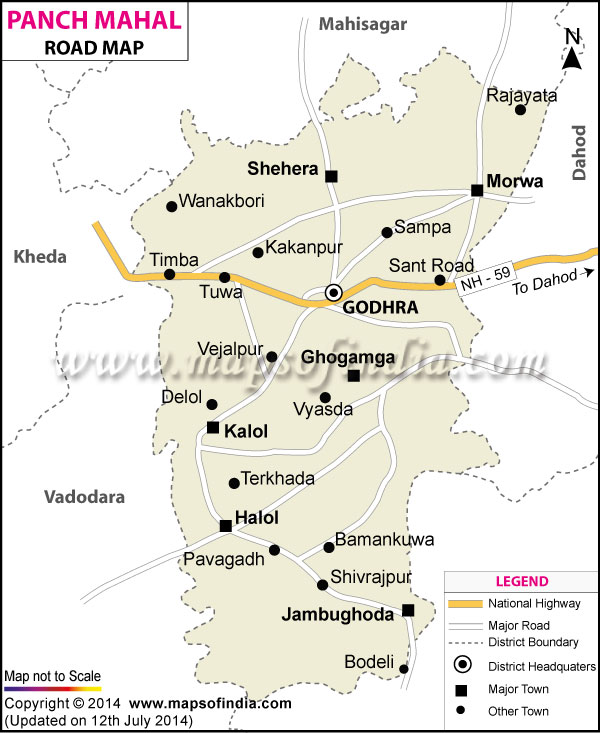 Panch Mahal Road Map