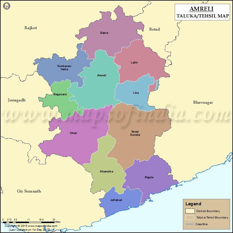 Tehsil Map of Amreli