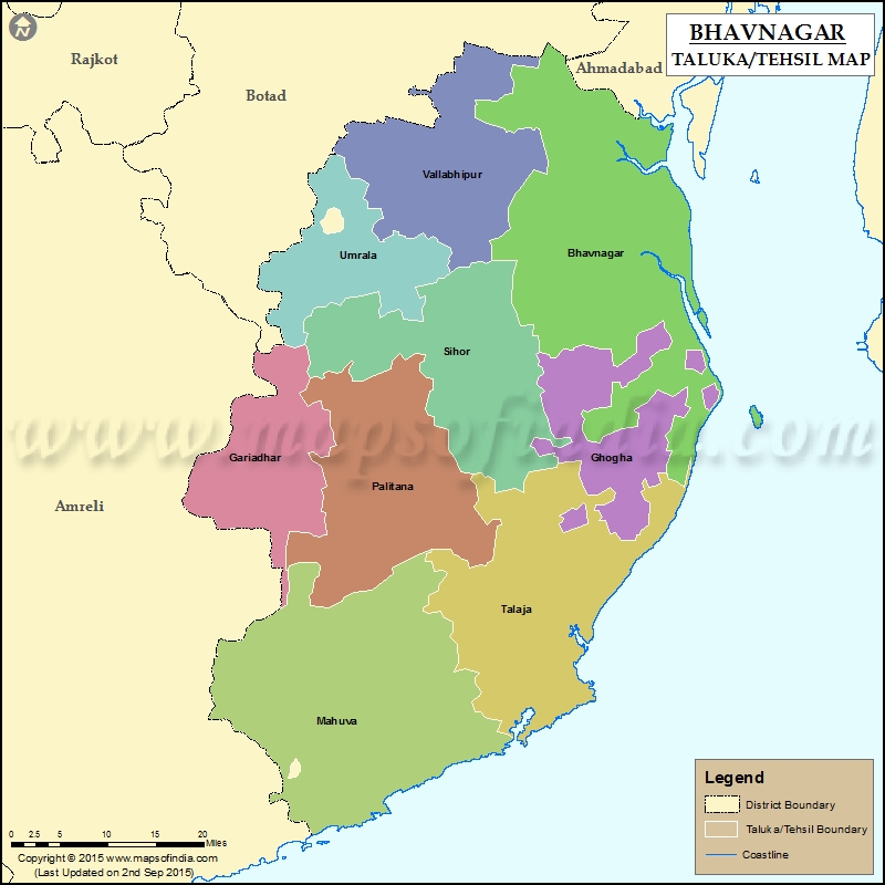 Tehsil Map of Bhavnagar