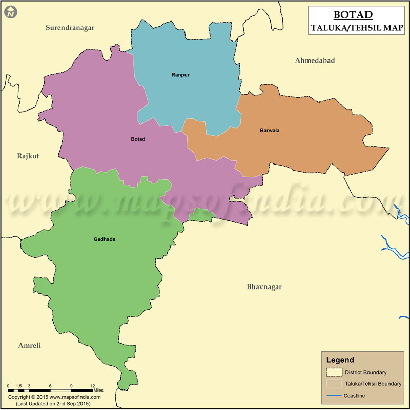 Tehsil Map of Botad