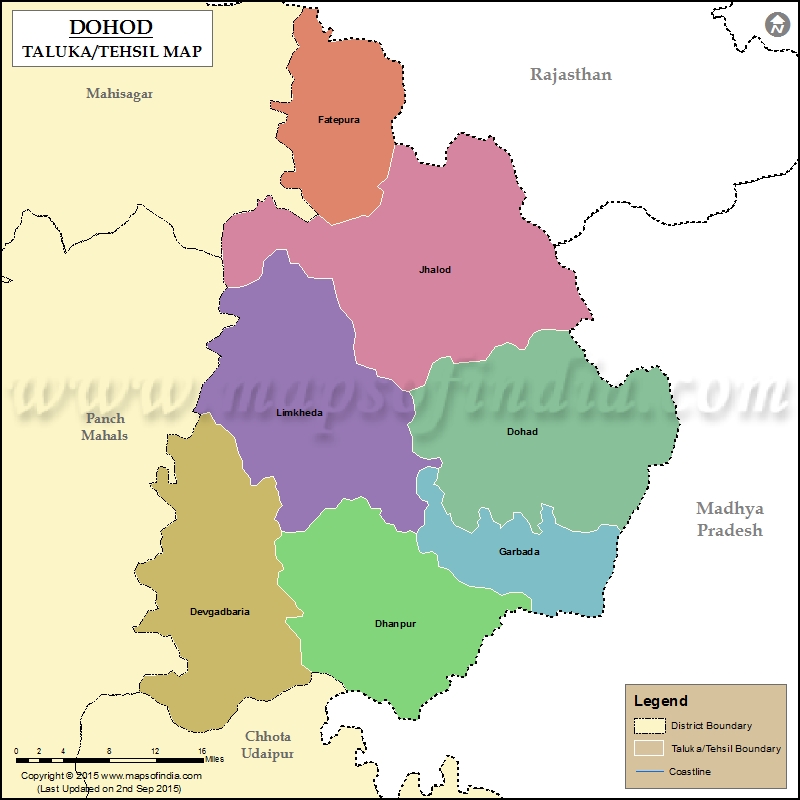 Tehsil Map of Dohad