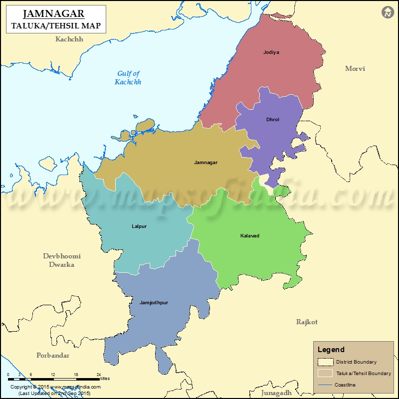 Tehsil Map of Jamnagar