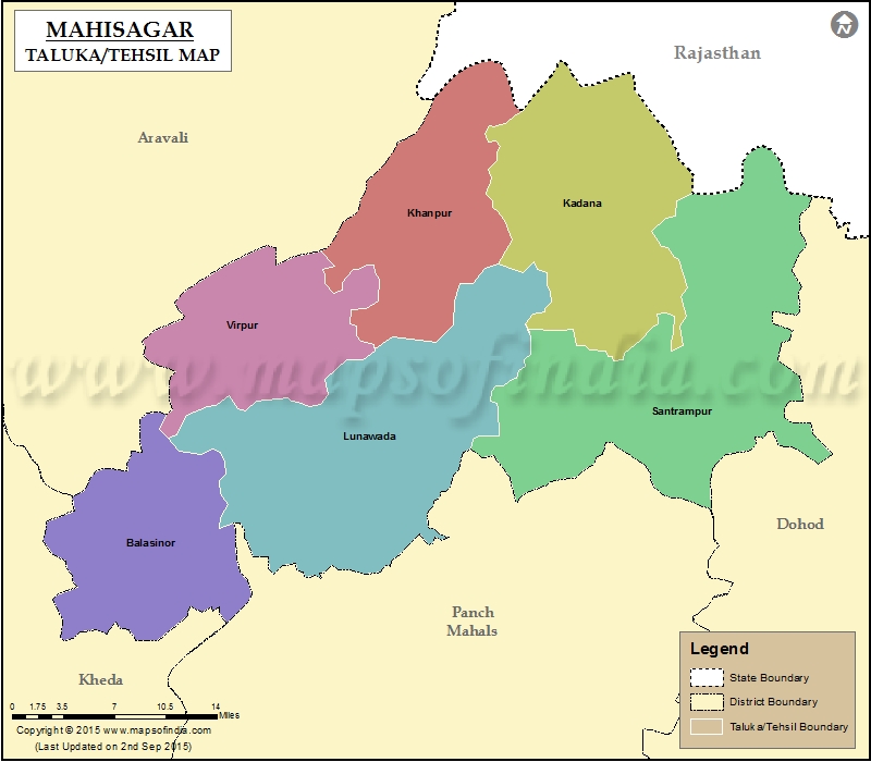 Tehsil Map of Mahisagar