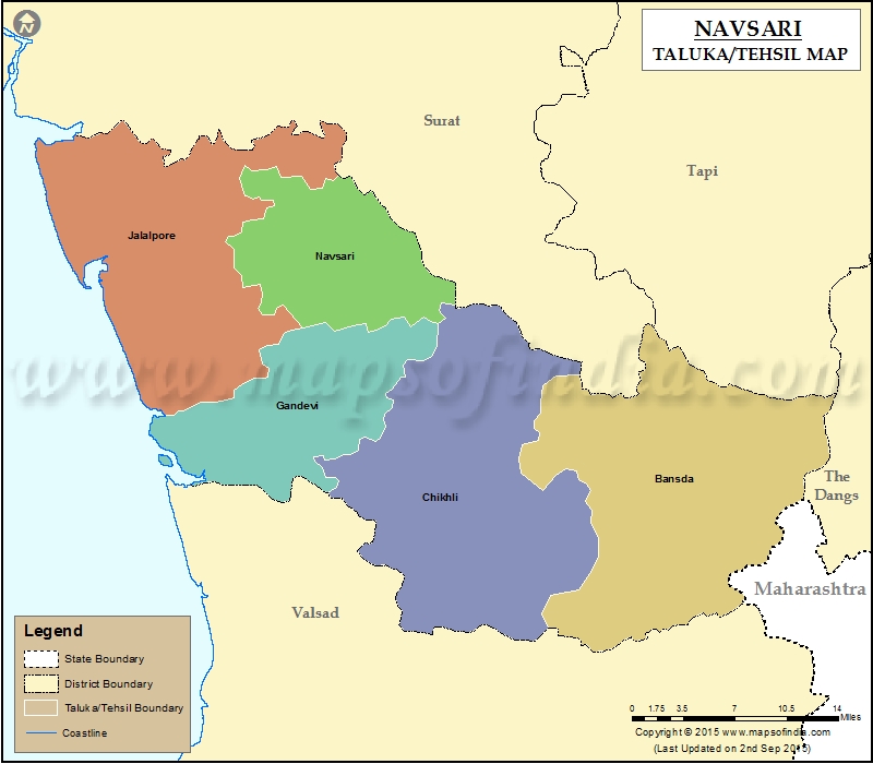 Tehsil Map of Navsari