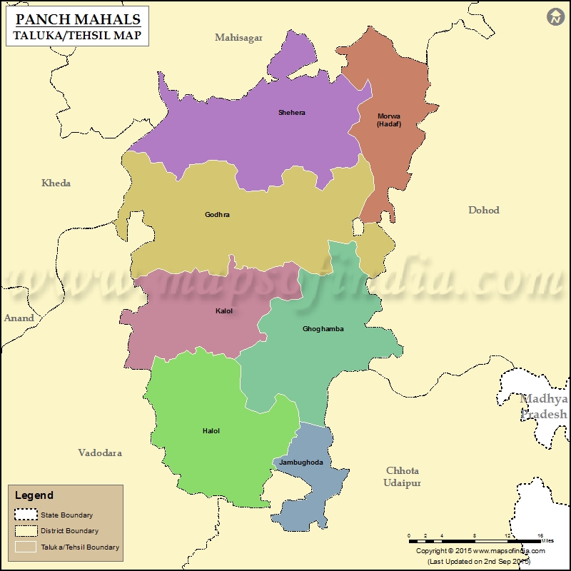 Tehsil Map of Panch Mahals