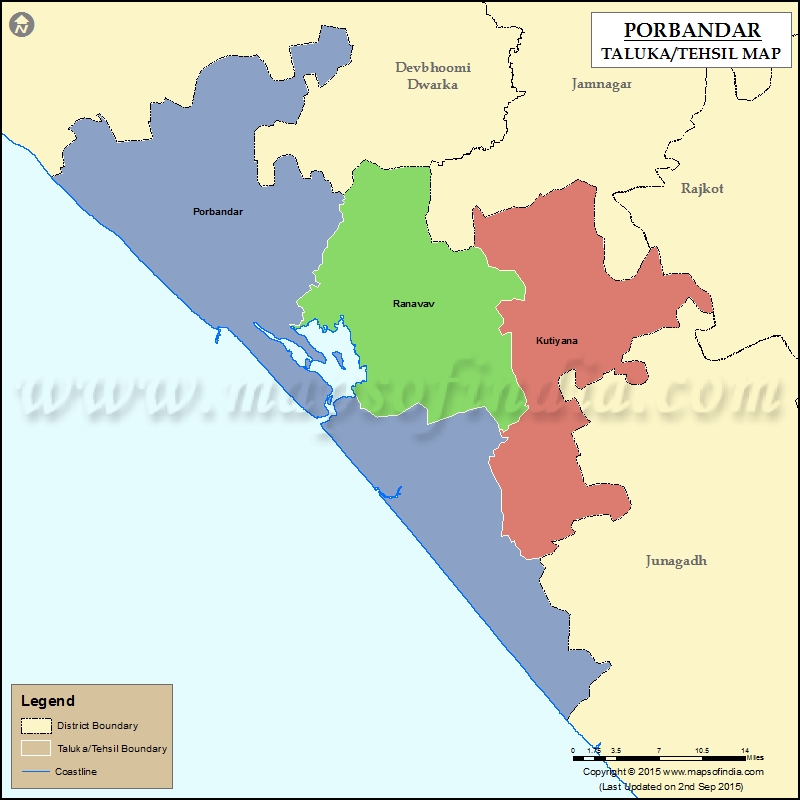 Tehsil Map of Porbandar