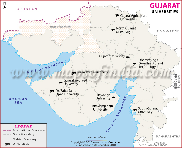 Gujarat Universities Map