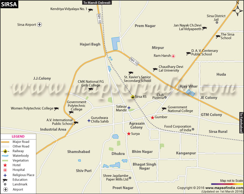 Sirsa Location Map