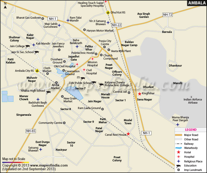 City Map of Ambala