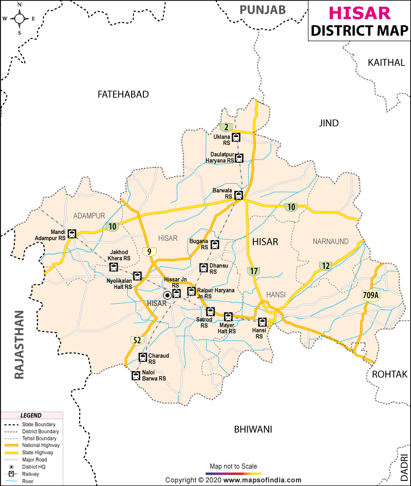Hisar District Map