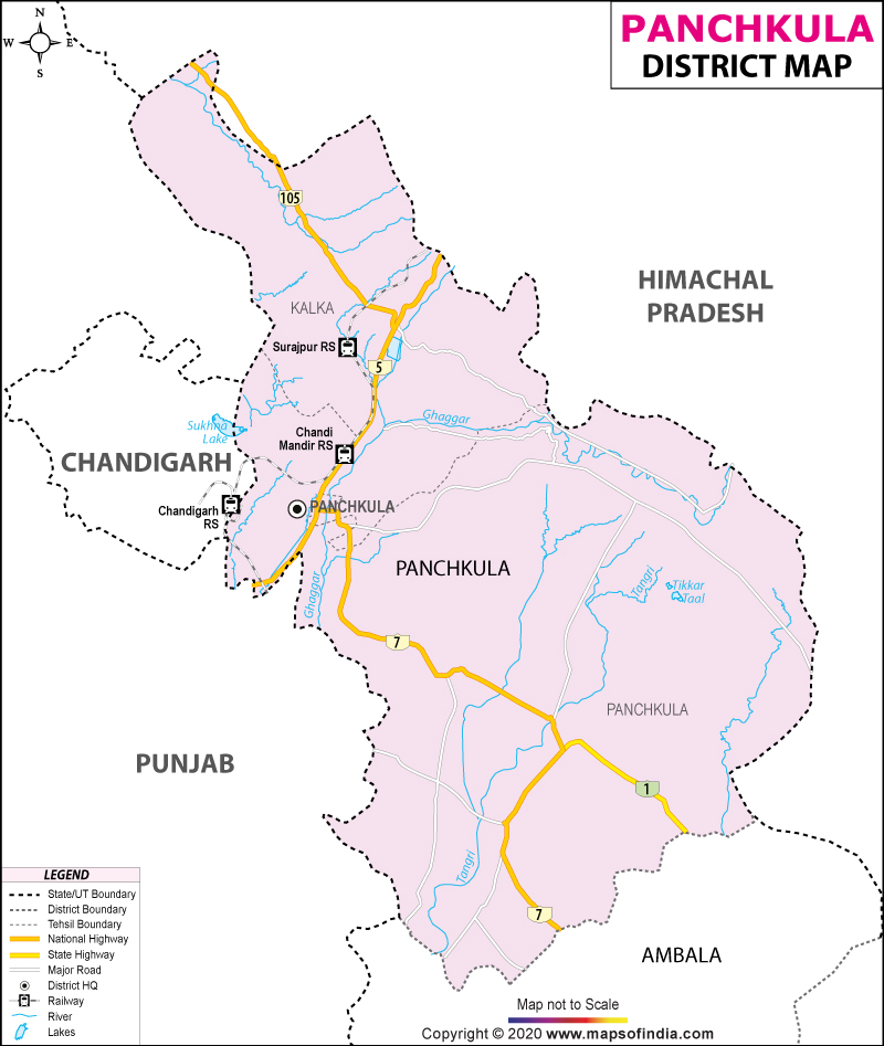 Panchkula District Map