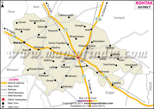 Rohtak District Map