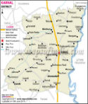 Karnal District Map