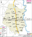 Palwal District Map
