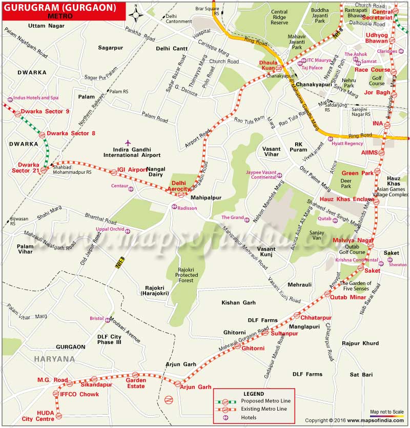 Gurgaon Metro Map